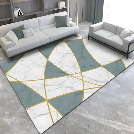 Rug with Polyester Abstract Modern Design | Feliora