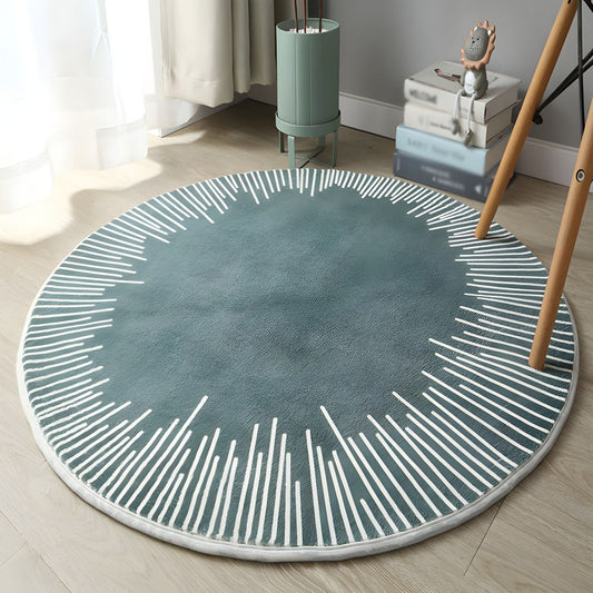 Rug with Polyester Anti-Slip Geometric Design | Calvian