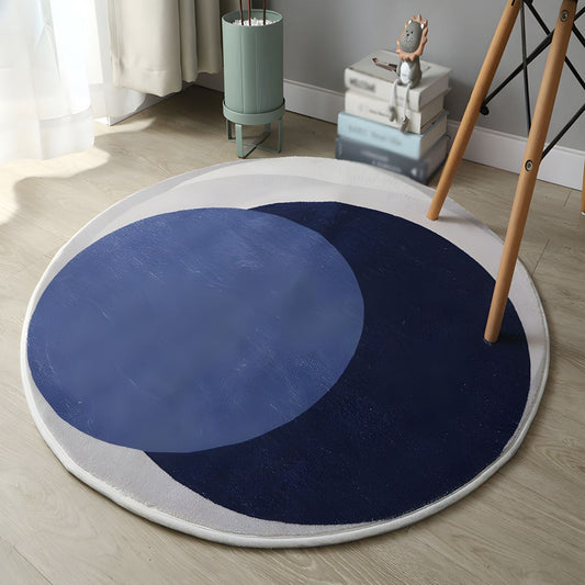 Rug with Polyester Anti-Slip Graphic Circle Style | Lumaro