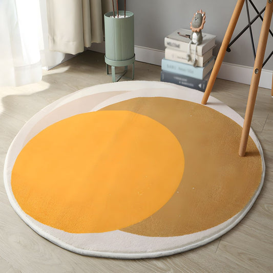 Rug with Polyester Anti-Slip Overlapping Circles | Rovena