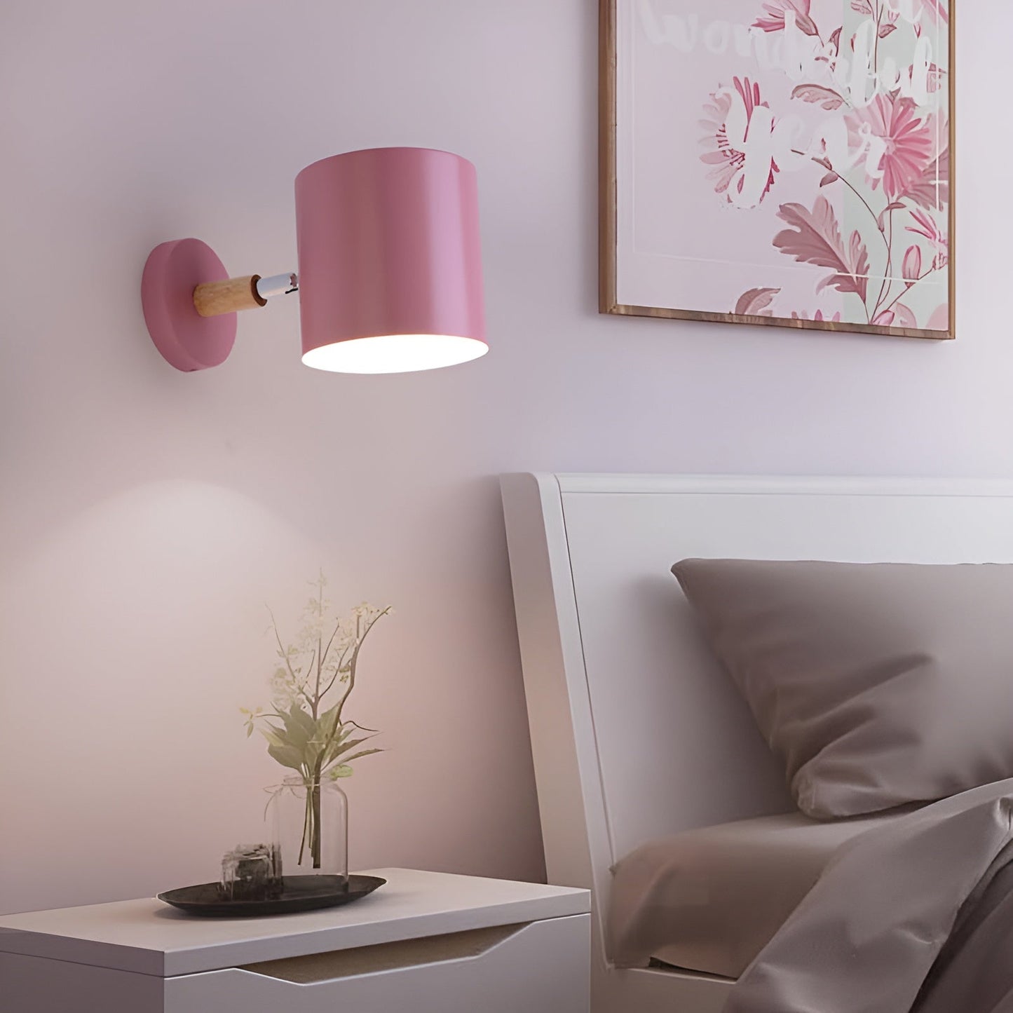 Scandinavian Wall Light Adjustable 90° Wood Metal | Olvaro