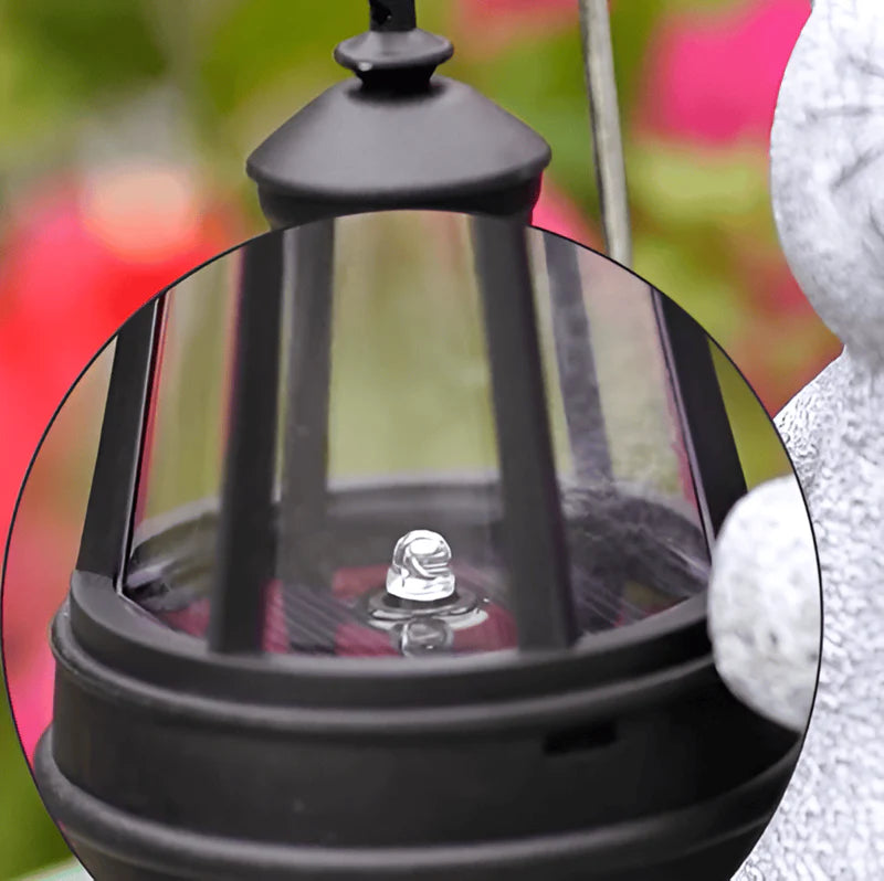 Solar Cat Garden Statue with Lantern Light | Felino
