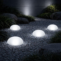 Solar Frosted Globe Ground Light Outdoor | Toldan