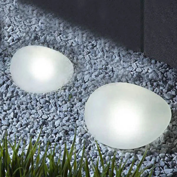 Solar Frosted Globe Ground Light Outdoor | Toldan