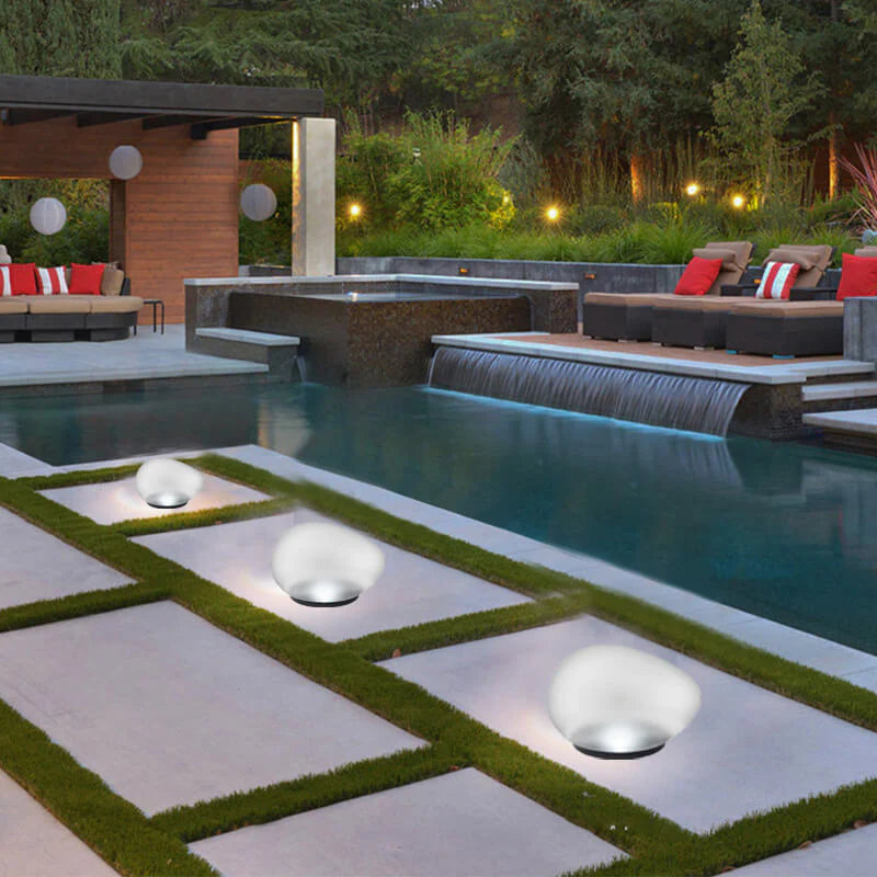 Solar Frosted Globe Ground Light Outdoor | Toldan