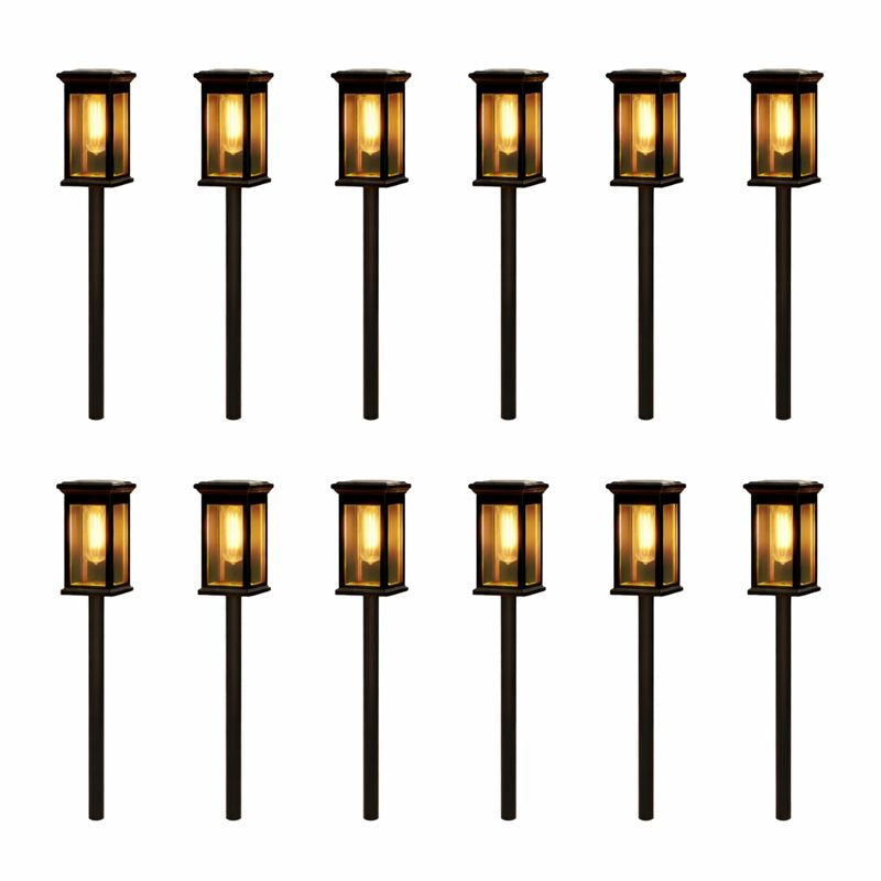 Solar LED Lantern Path Light Outdoor ABS | Polvaxi