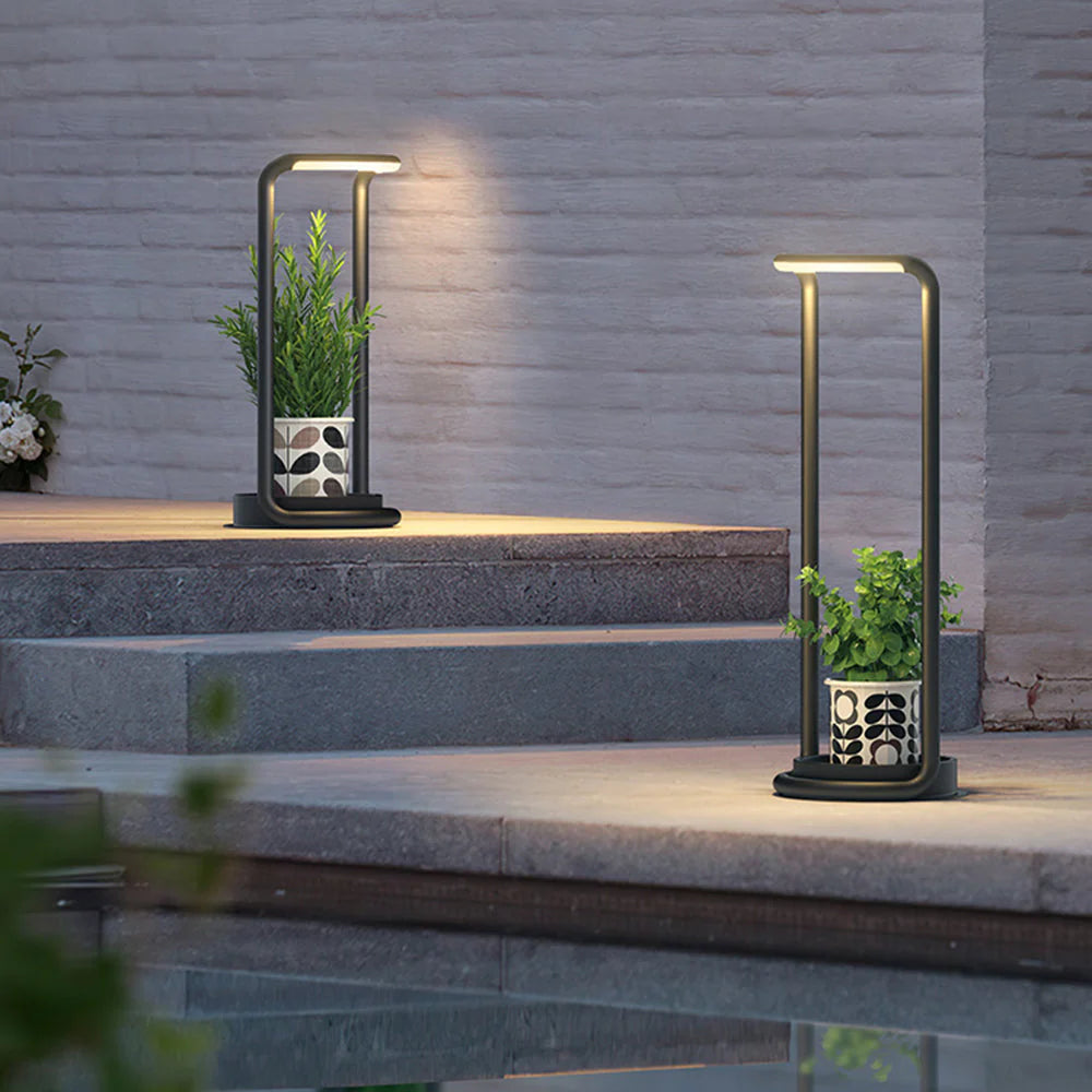 Solar LED Rectangular Outdoor Floor Lamp Garden Light | Revelo