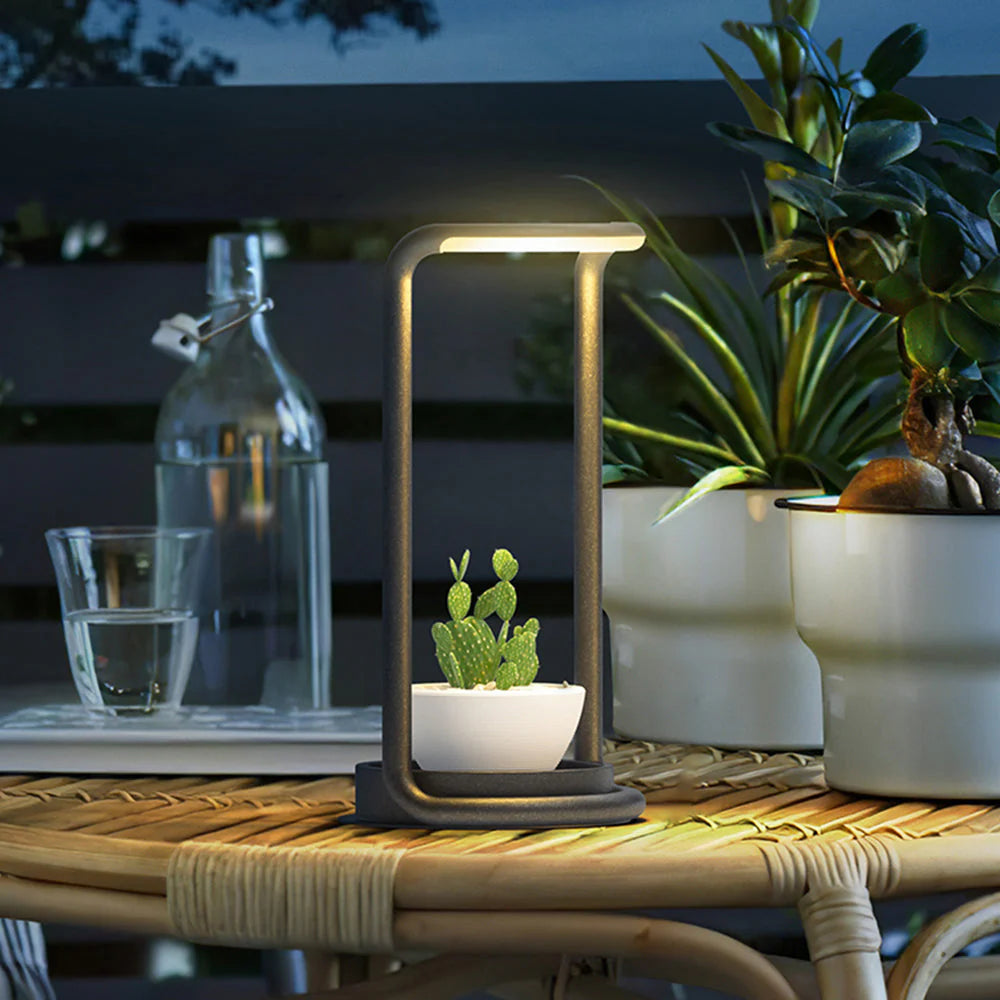Solar LED Rectangular Outdoor Floor Lamp Garden Light | Revelo