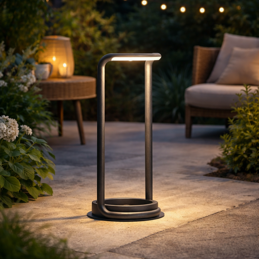 Solar LED Rectangular Outdoor Floor Lamp Garden Light | Revelo