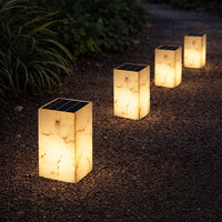 Solar Marble Cube Garden Light Outdoor Modern Design | Solvexi