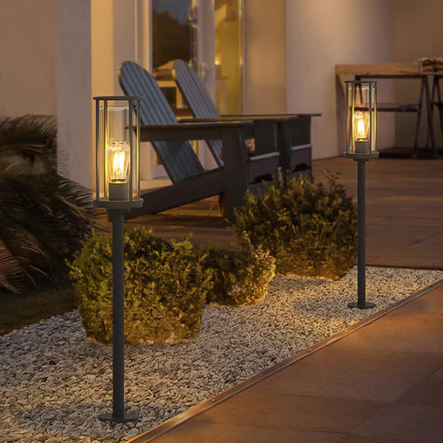 Solar Metal Path Light Outdoor Garden Modern Design | Raylio