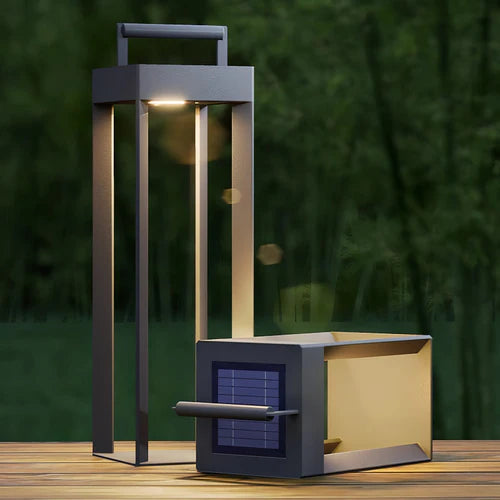 Solar Stainless Steel Outdoor Lantern Minimalist Design | Solaryn