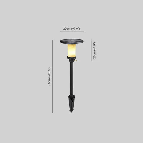 Solar Stone Garden Ground Light Metal Outdoor | Solavyn