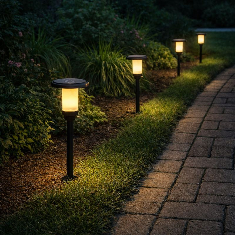 Solar Stone Garden Ground Light Metal Outdoor | Solavyn