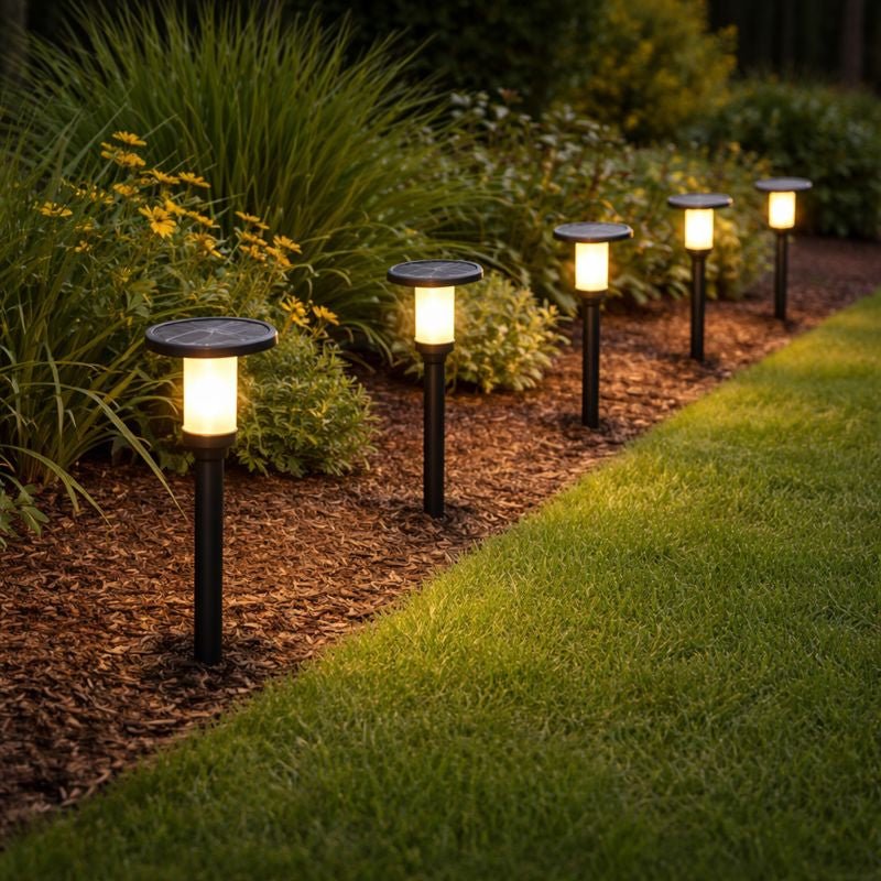 Solar Stone Garden Ground Light Metal Outdoor | Solavyn