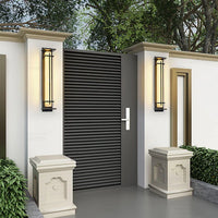 Stainless Steel Outdoor Wall Light Alabaster Look | Raylux