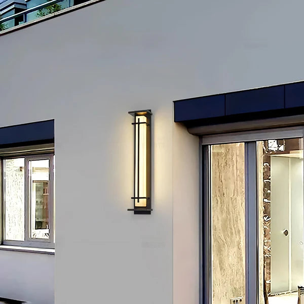 Stainless Steel Outdoor Wall Light Alabaster Look | Raylux
