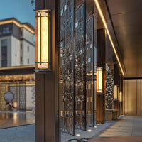 Stainless Steel Outdoor Wall Light Alabaster Look | Raylux