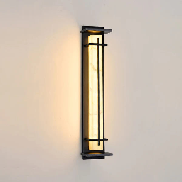Stainless Steel Outdoor Wall Light Alabaster Look | Raylux