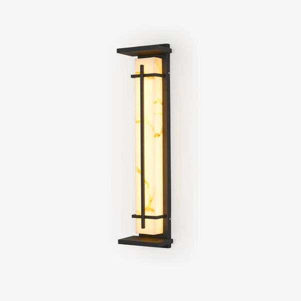 Stainless Steel Outdoor Wall Light Alabaster Look | Raylux