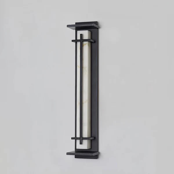 Stainless Steel Outdoor Wall Light Alabaster Look | Raylux