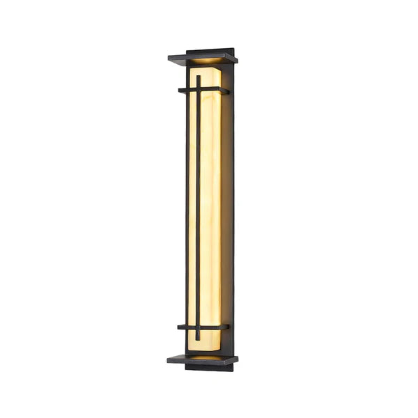 Stainless Steel Outdoor Wall Light Alabaster Look | Raylux