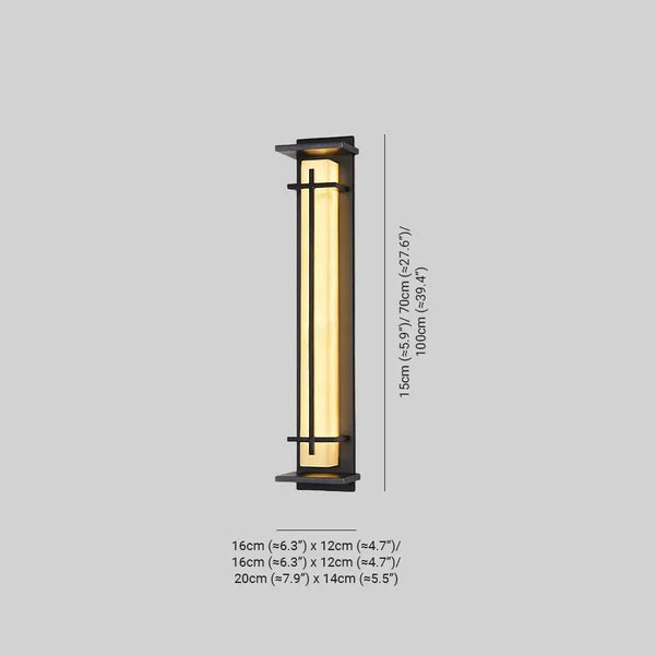 Stainless Steel Outdoor Wall Light Alabaster Look | Raylux