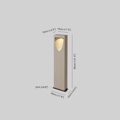 Stone Outdoor Path Light Warm LED Modern Design | Radelo