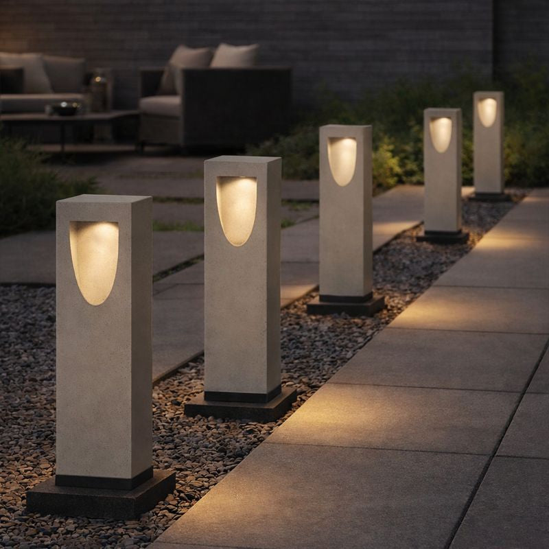 Stone Outdoor Path Light Warm LED Modern Design | Radelo