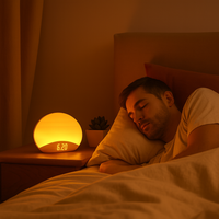 Sunrise Alarm Clock Wooden Wake Up Light Modern Design | Orenza