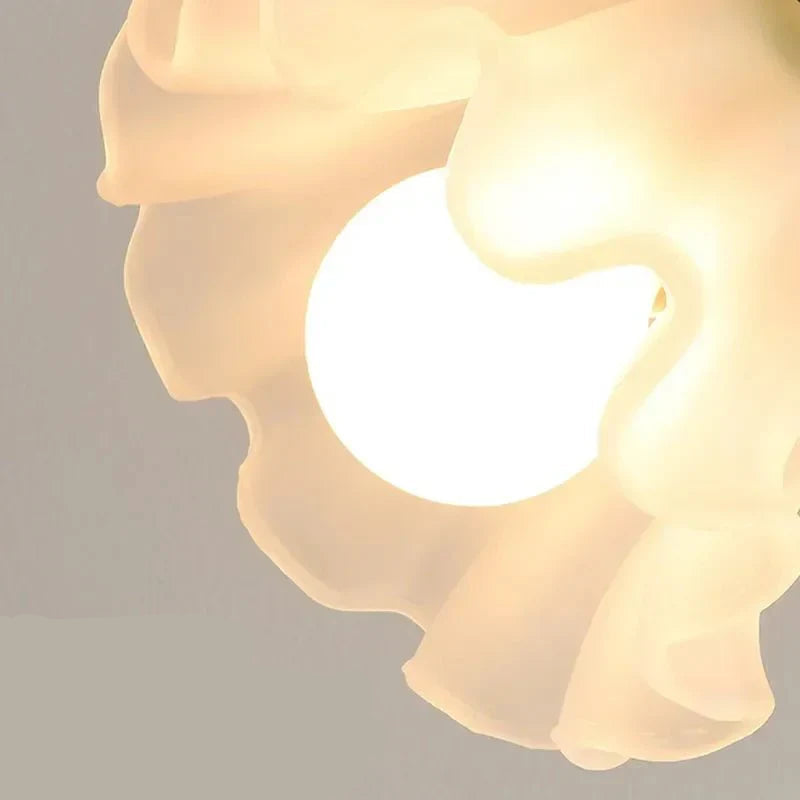 Table Lamp French Flower Metal Base Vintage Style | Flarune