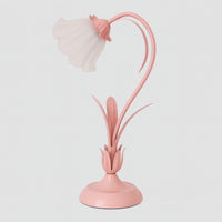 Table Lamp French Flower Metal Base Vintage Style | Flarune