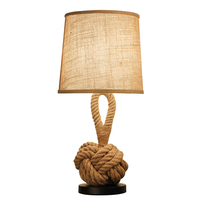 Table Lamp Linen Shade Rustic Design | Linvar
