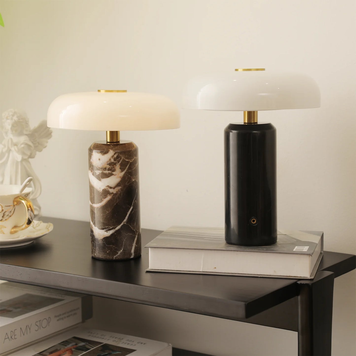 Table Lamp Marble Base Nordic Portable LED Design | Nicomar