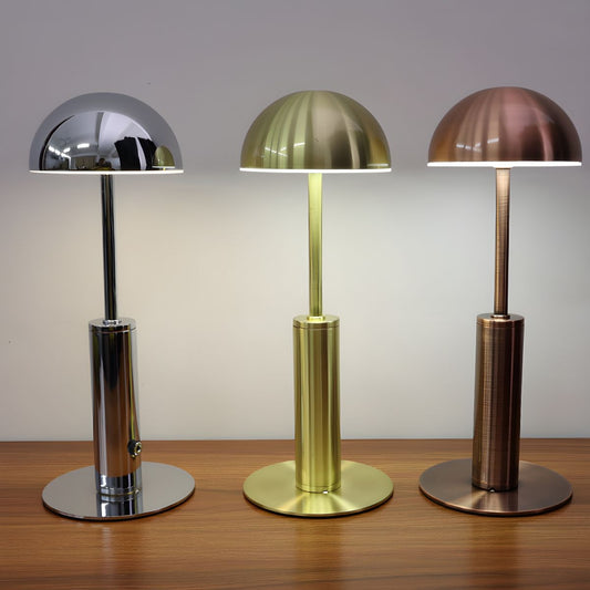 Table Lamp Metal Dome Shade Modern Bedroom | Solvani