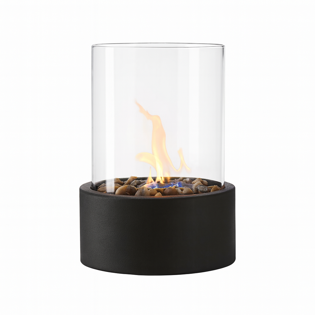 Table Lamp Metal Flame Effect Modern Accent | Renlar
