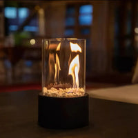Table Lamp Metal Flame Effect Modern Accent | Renlar