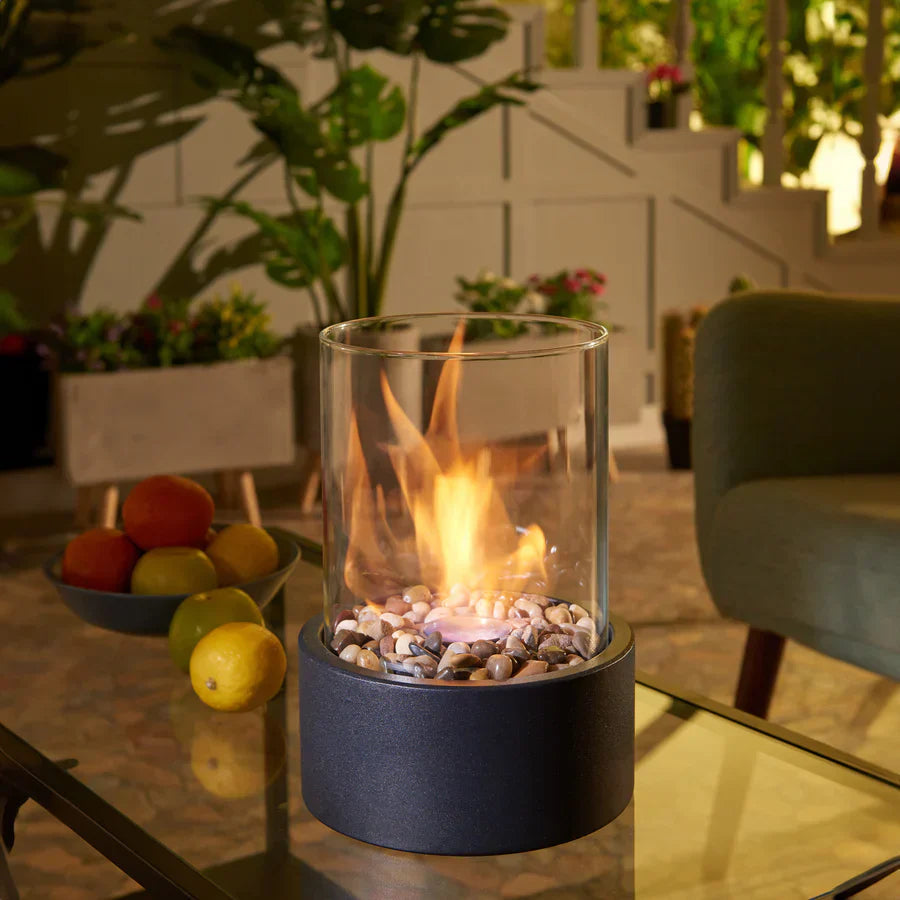 Table Lamp Metal Flame Effect Modern Accent | Renlar