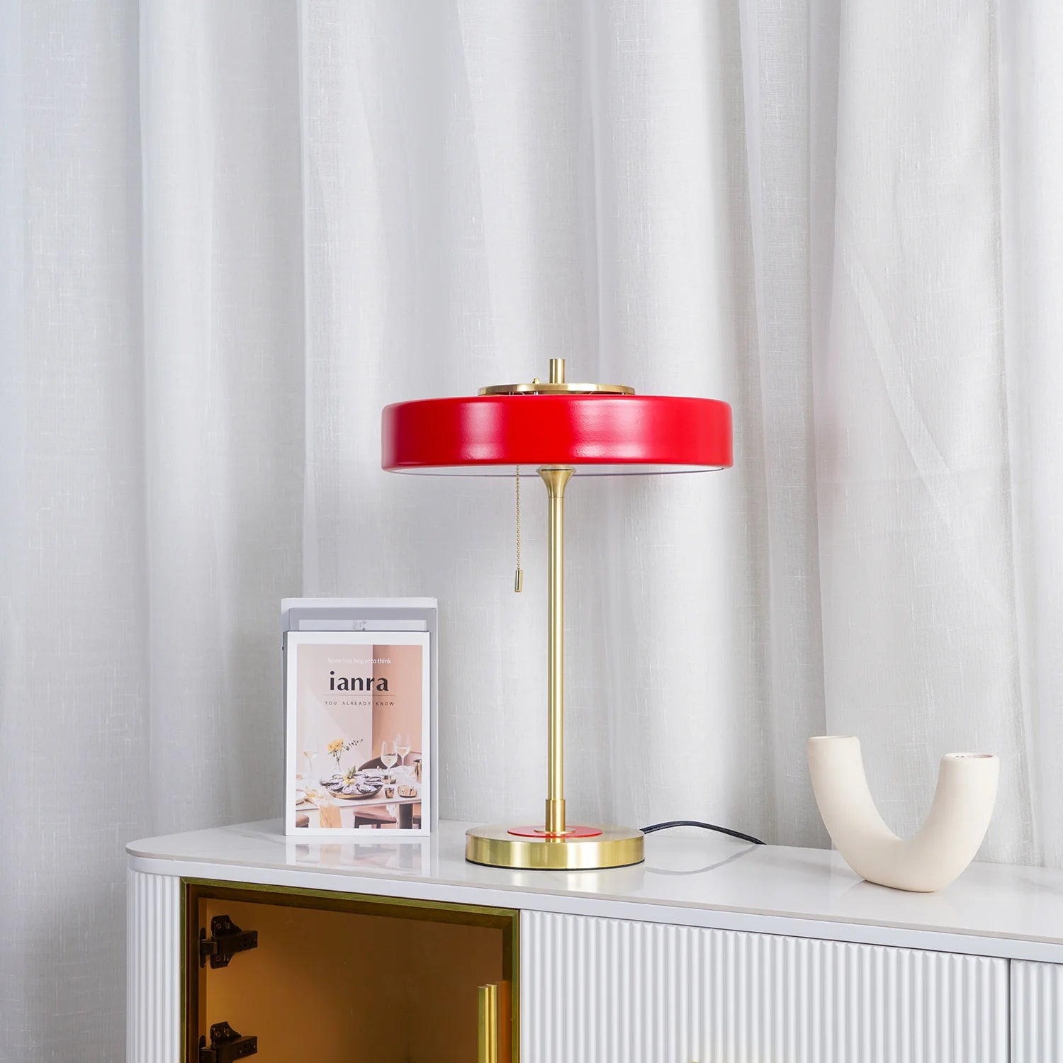 Table Lamp Metal Shade with Acrylic Diffuser Modern | Revolve