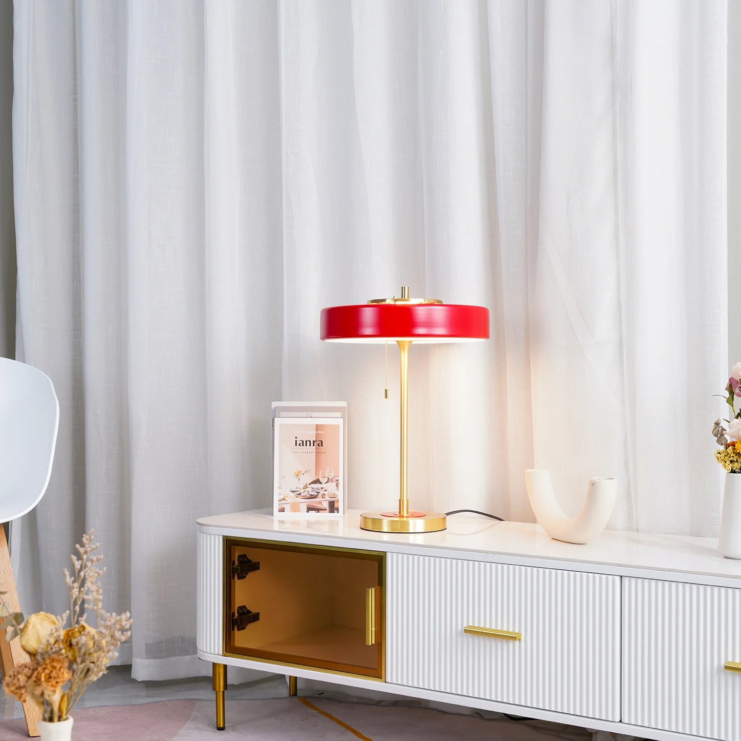Table Lamp Metal Shade with Acrylic Diffuser Modern | Revolve