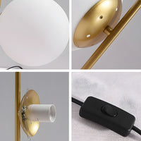 Table Lamp Nordic Gold Base with Glass Globe | Glayno