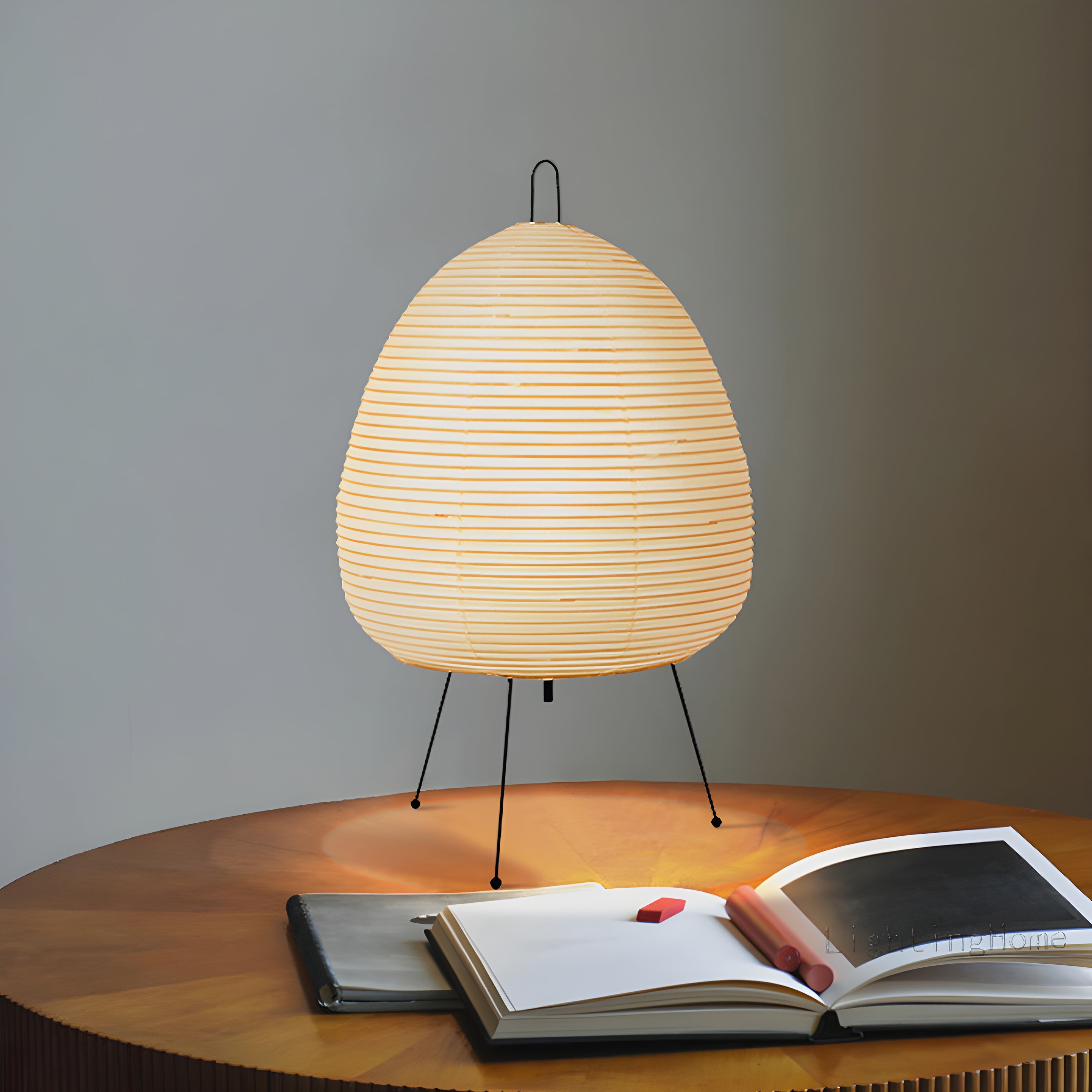 Table Lamp Rice Paper Wabi-Sabi Japanese Style | Favira