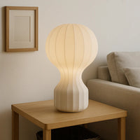 Table Lamp Silk Shade Organic Form Remember Style | Sibiro