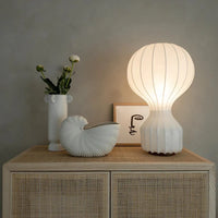 Table Lamp Silk Shade Organic Form Remember Style | Sibiro