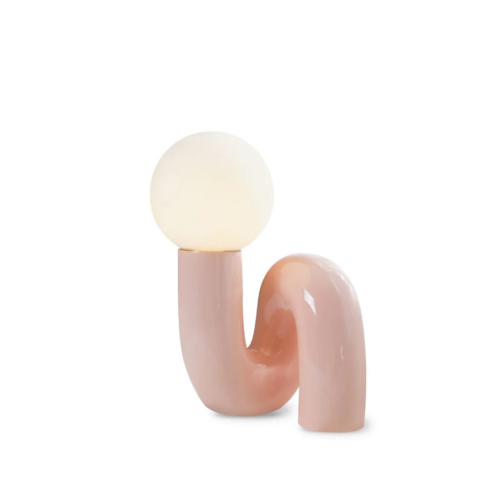 Table Lamp Spiral Glass Modern Accent | Tolrian