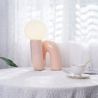Table Lamp Spiral Glass Modern Accent | Tolrian