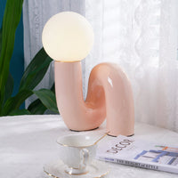 Table Lamp Spiral Glass Modern Accent | Tolrian