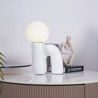 Table Lamp Spiral Glass Modern Accent | Tolrian