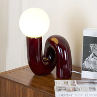 Table Lamp Spiral Glass Modern Accent | Tolrian