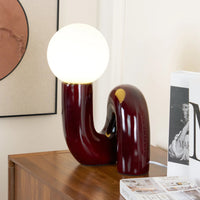 Table Lamp Spiral Glass Modern Accent | Tolrian